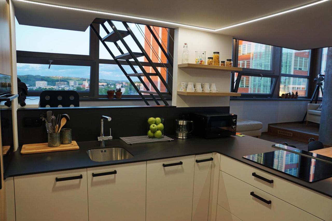 View Skyscraper Bata - Loft Xl Apartment Zlin Exterior photo