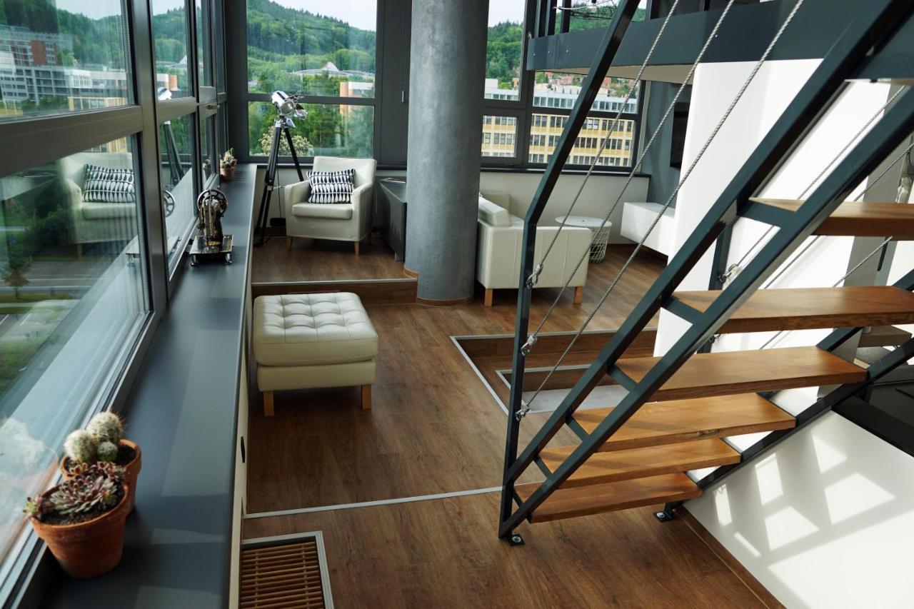 View Skyscraper Bata - Loft Xl Apartment Zlin Exterior photo